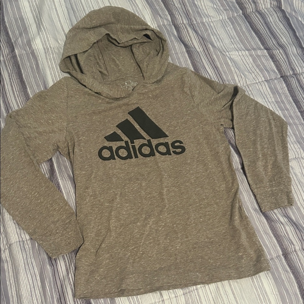 Adidas Heathered Gray Hoodie